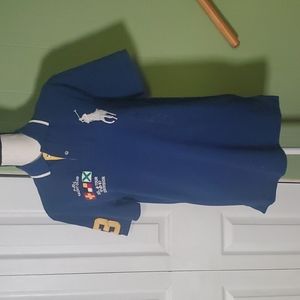 Polo by Ralph Lauren Blue Polo Shirt with Yellow Accents